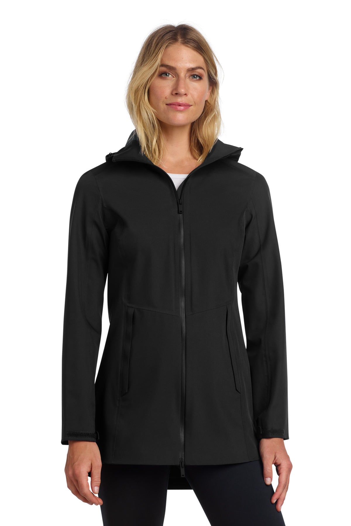 Mercer+Mettle Women's Waterproof Rain Shell MM7001 in Deep Black