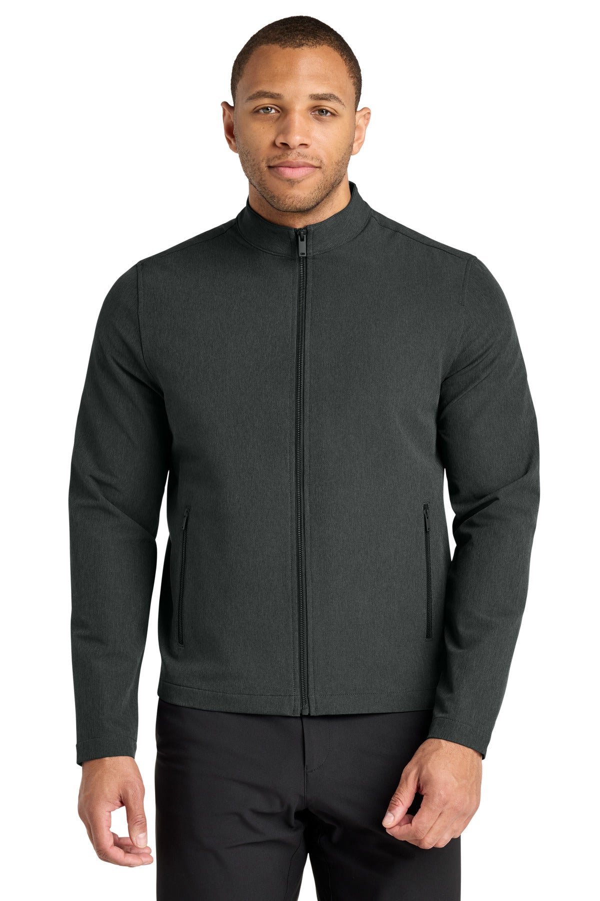 Mercer+Mettle Stretch Soft Shell Jacket MM7102 in Anchor Grey Heather