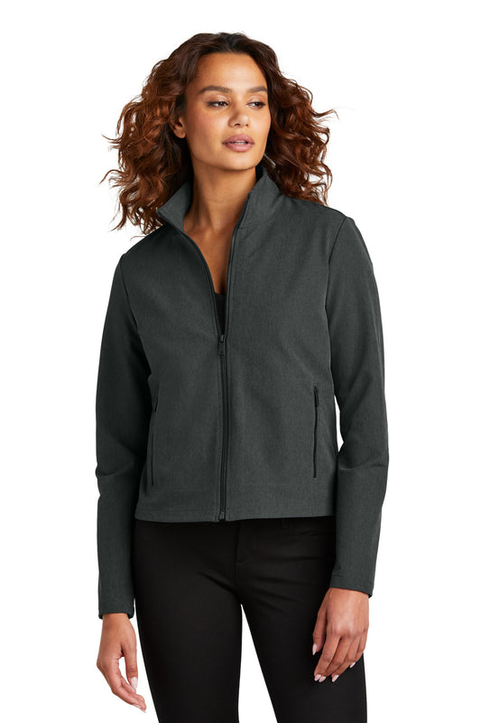 Mercer+Mettle Women's Stretch Soft Shell Jacket MM7103 in Anchor Grey Heather