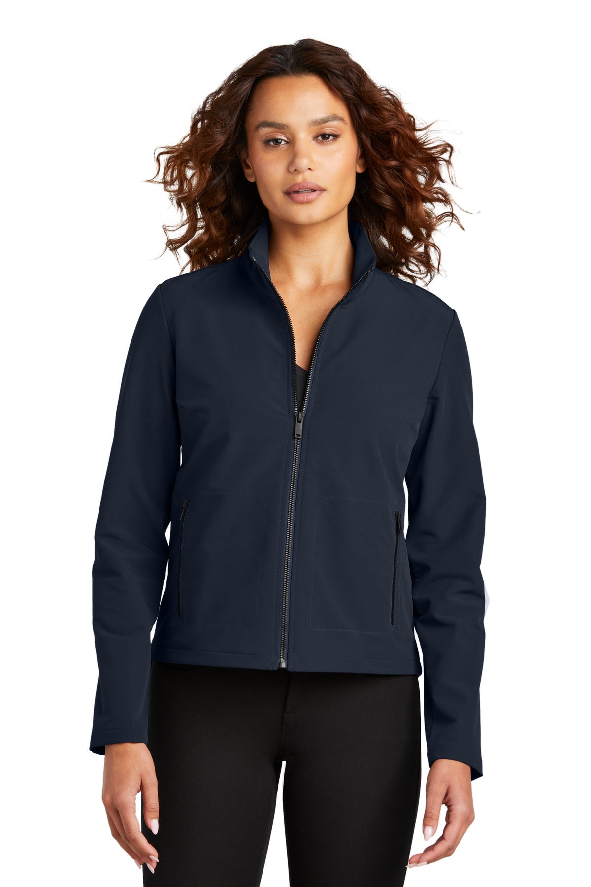 Mercer+Mettle Women's Stretch Soft Shell Jacket MM7103 in Night Navy