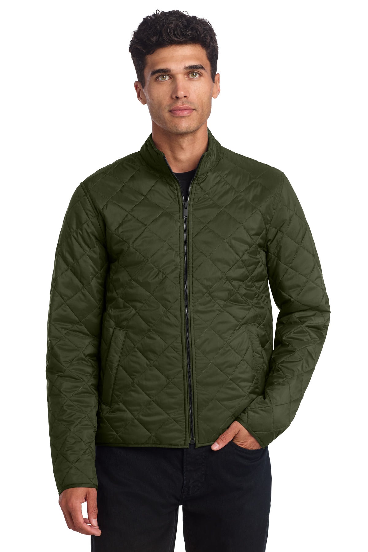 Mercer+Mettle Quilted Full-Zip Jacket MM7200 in Townsend Green
