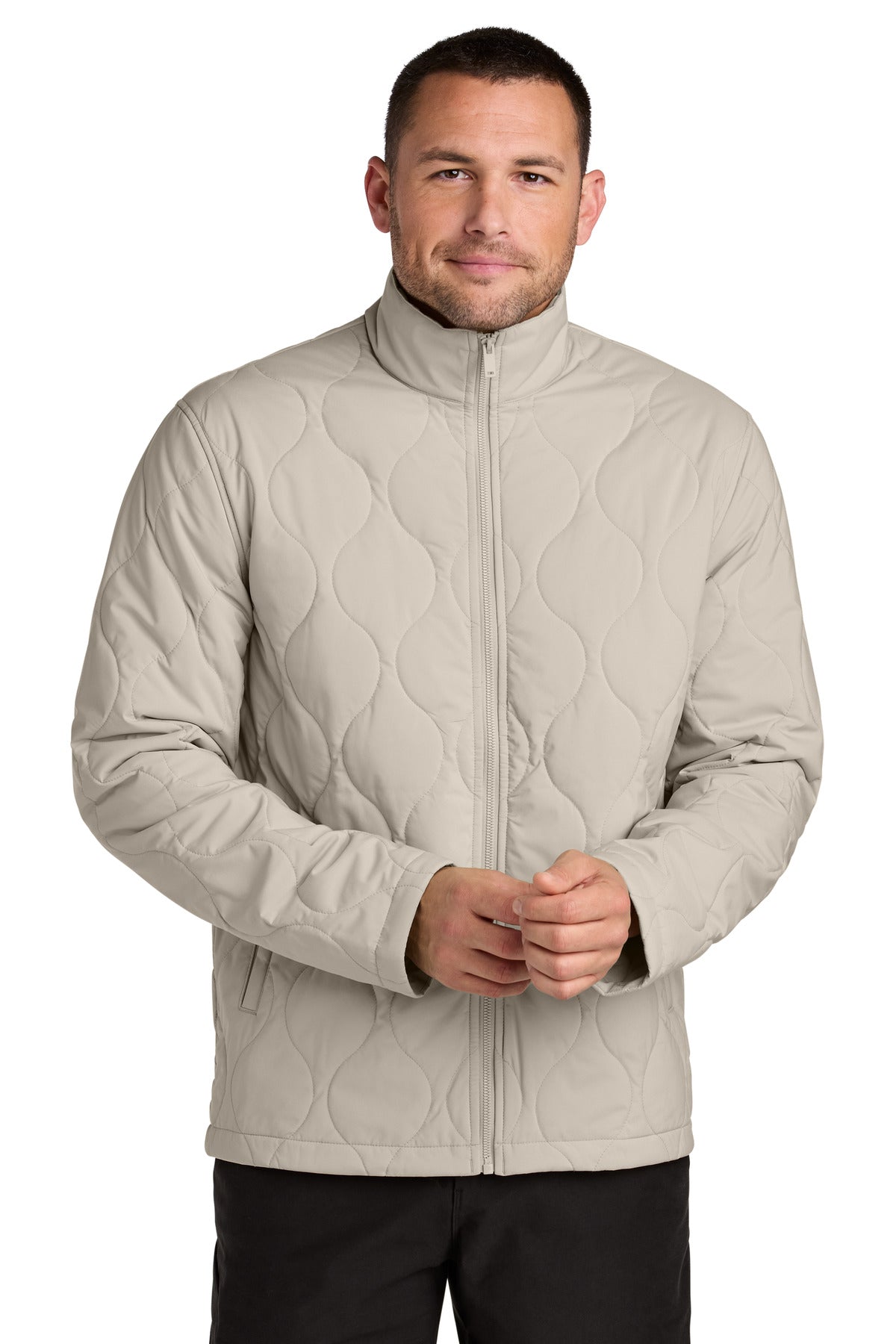 Mercer+Mettle Quilted Liner Jacket MM7202 in Almond