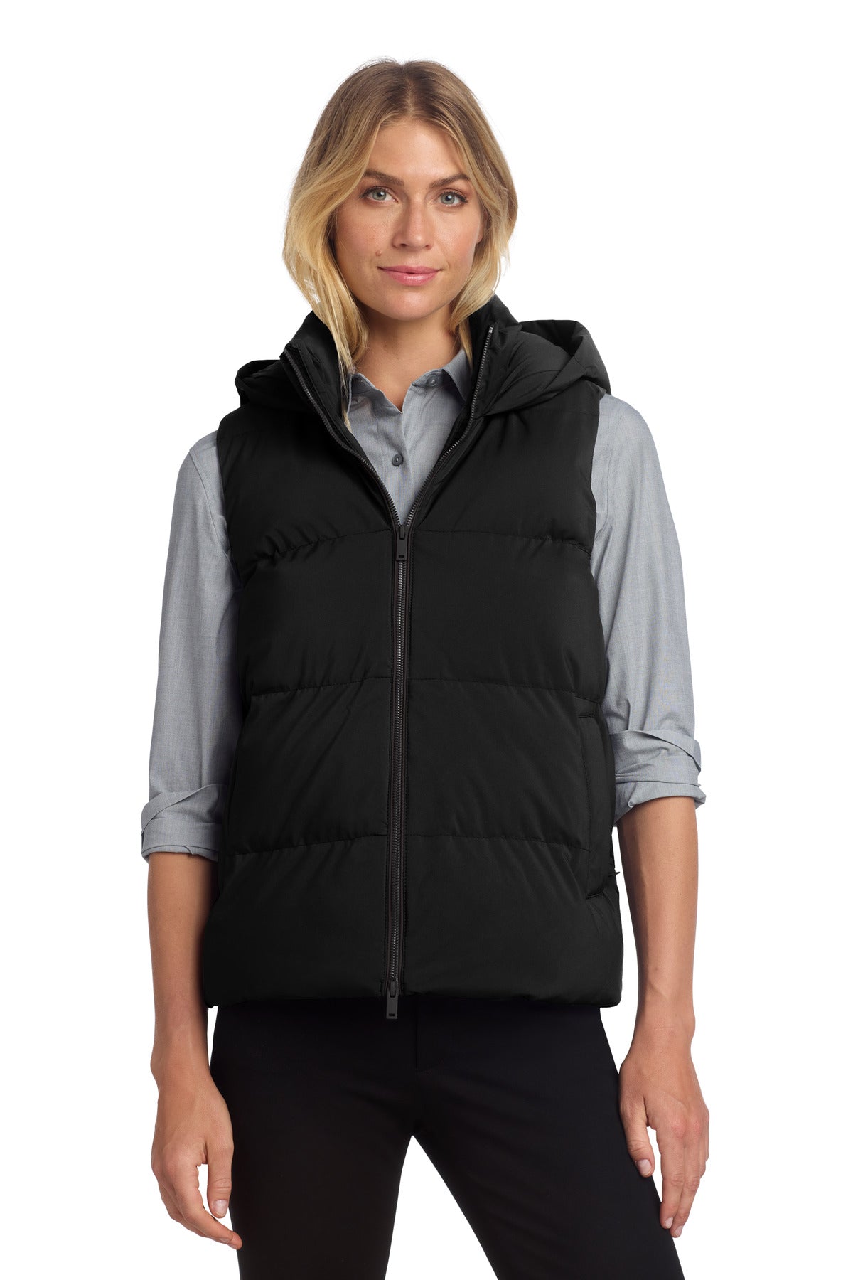 Mercer+Mettle Women's Puffy Vest MM7217 in Deep Black