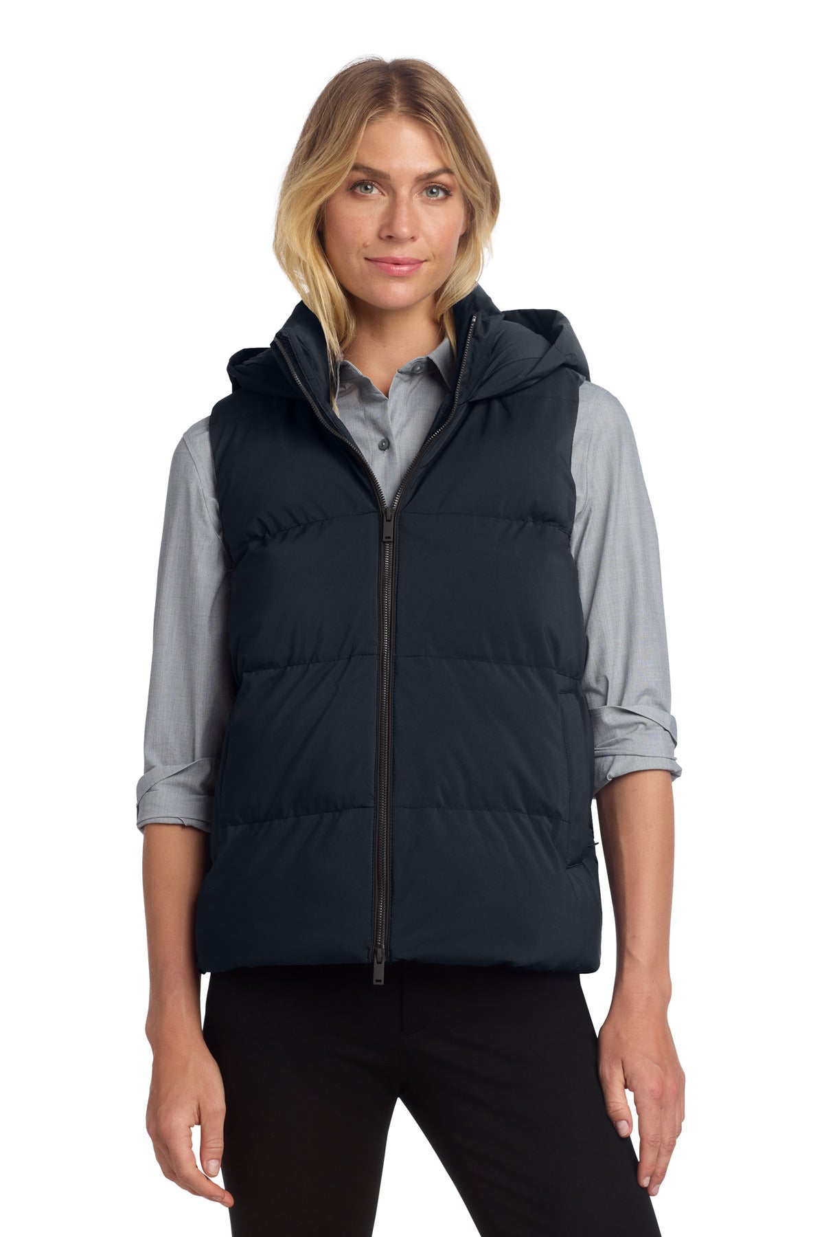 Mercer+Mettle Women's Puffy Vest MM7217 in Night Navy