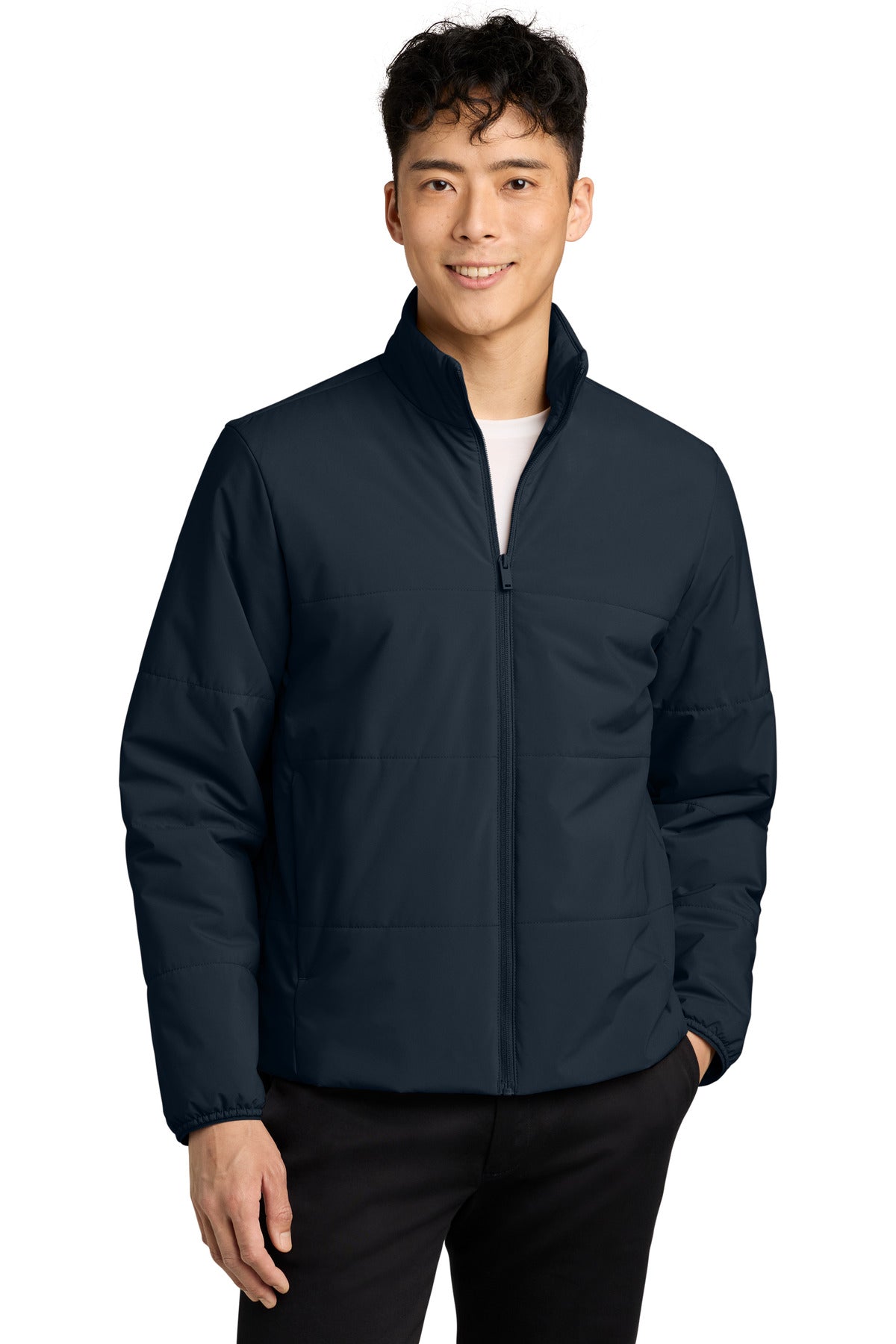 Mercer+Mettle Brookline Quilted Jacket MM7220 in Night Navy
