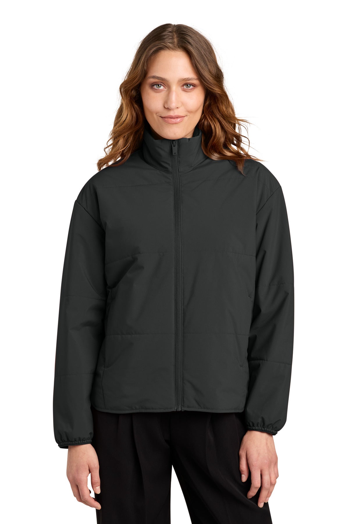 Mercer+Mettle Women's Brookline Quilted Jacket MM7221 in Deep Black