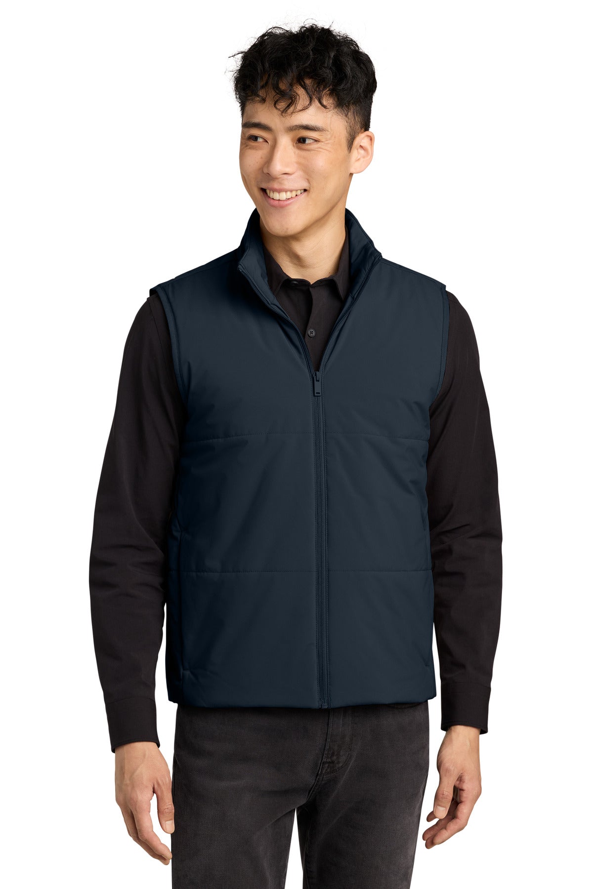 Mercer+Mettle Brookline Quilted Vest MM7222 in Night Navy