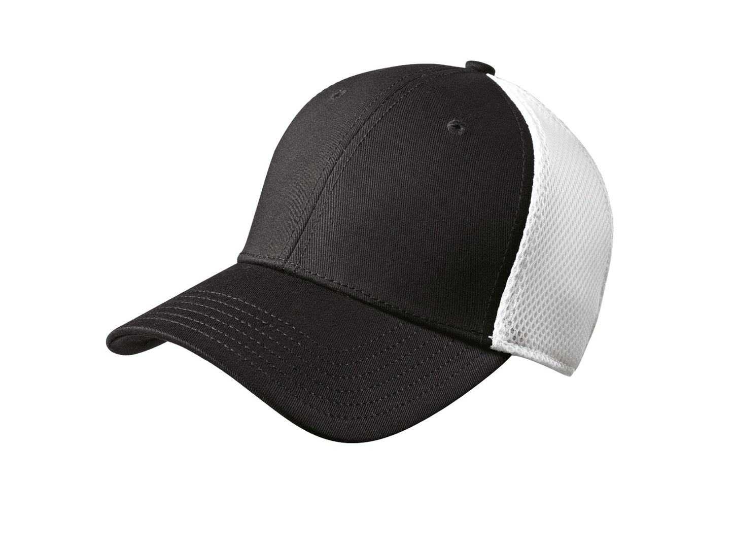 New Era - Stretch Mesh Cap.  NE1020 in Black/ White