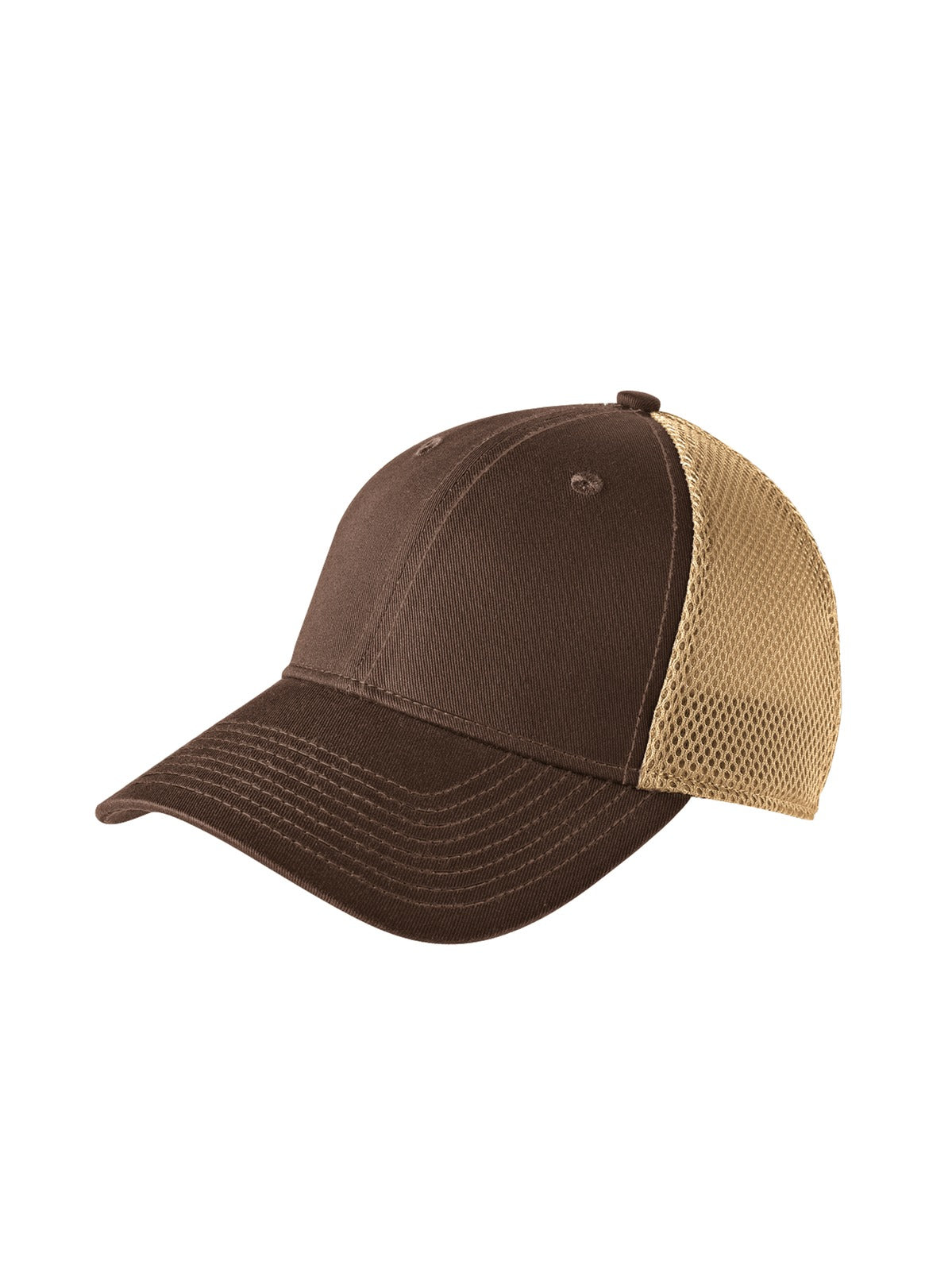 New Era - Stretch Mesh Cap.  NE1020 in Chocolate/ Khaki