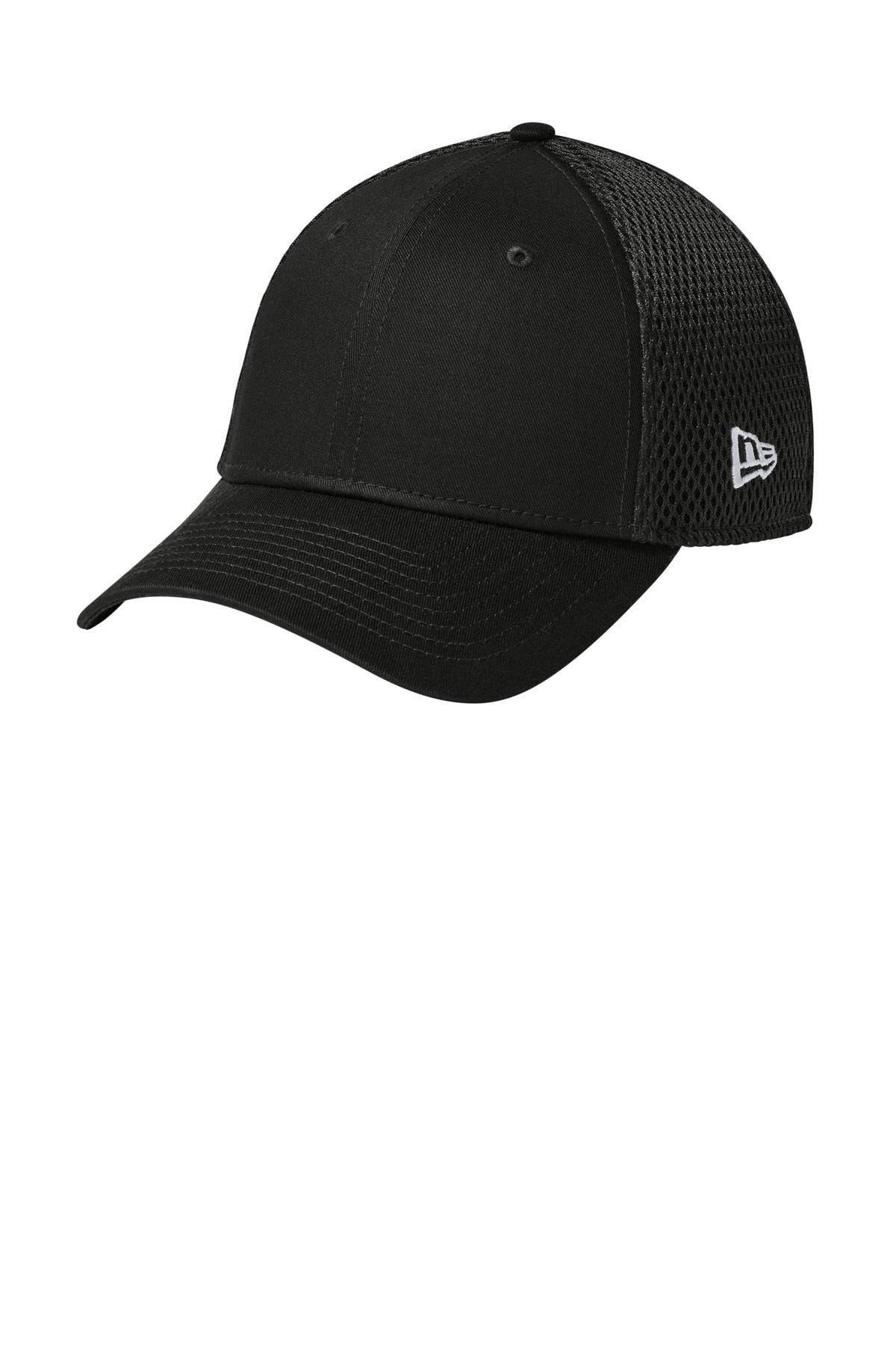 New Era - Stretch Mesh Cap.  NE1020 in Flag Black/ Black
