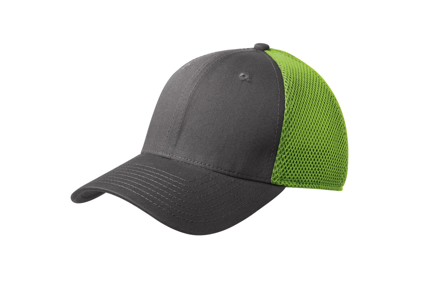 New Era - Stretch Mesh Cap.  NE1020 in Graphite/ Cyber Green