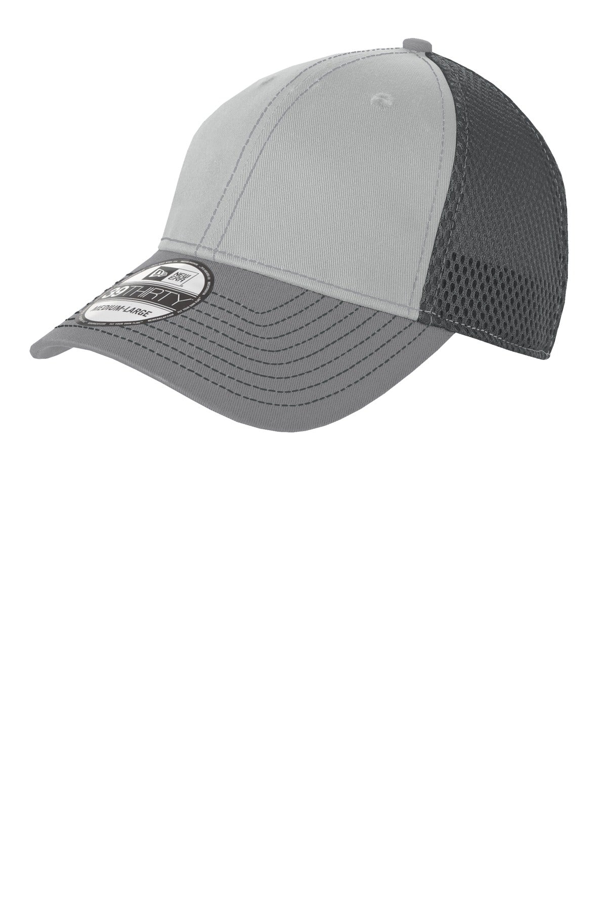 New Era - Stretch Mesh Contrast Stitch Cap. NE1120 in Grey/ Steel/ Graphite