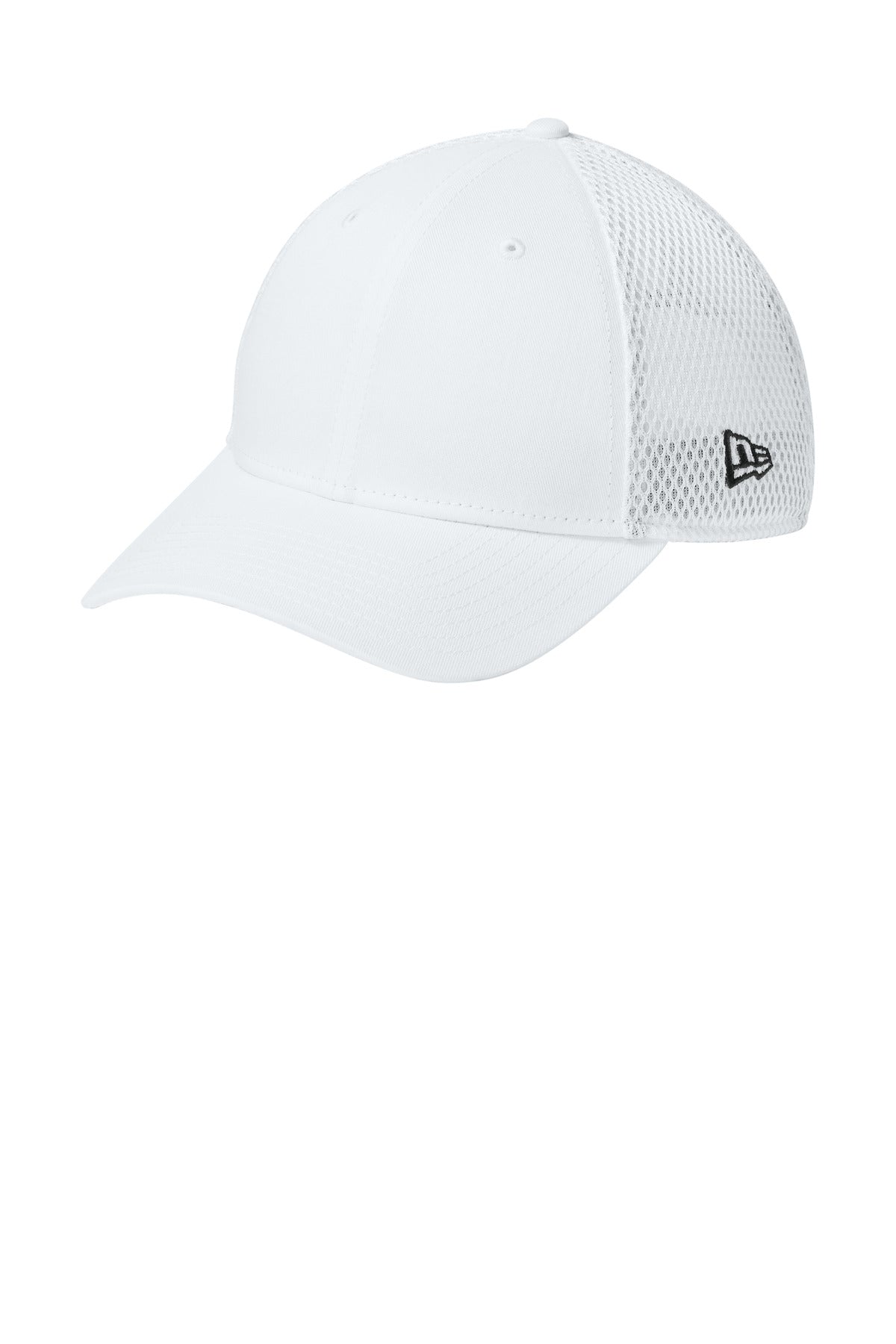 New Era Snapback Contrast Front Mesh Cap. NE204 in Flag White/ White
