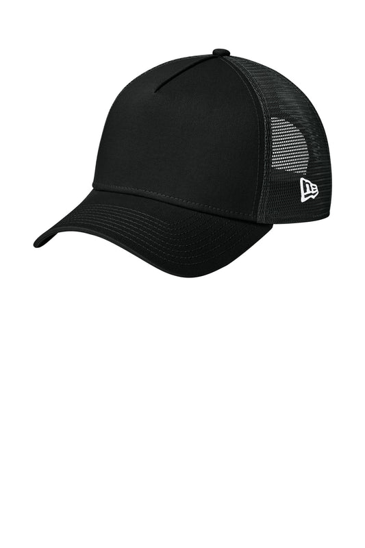 New Era Snapback Trucker Cap. NE205 in Flag Black/ Black