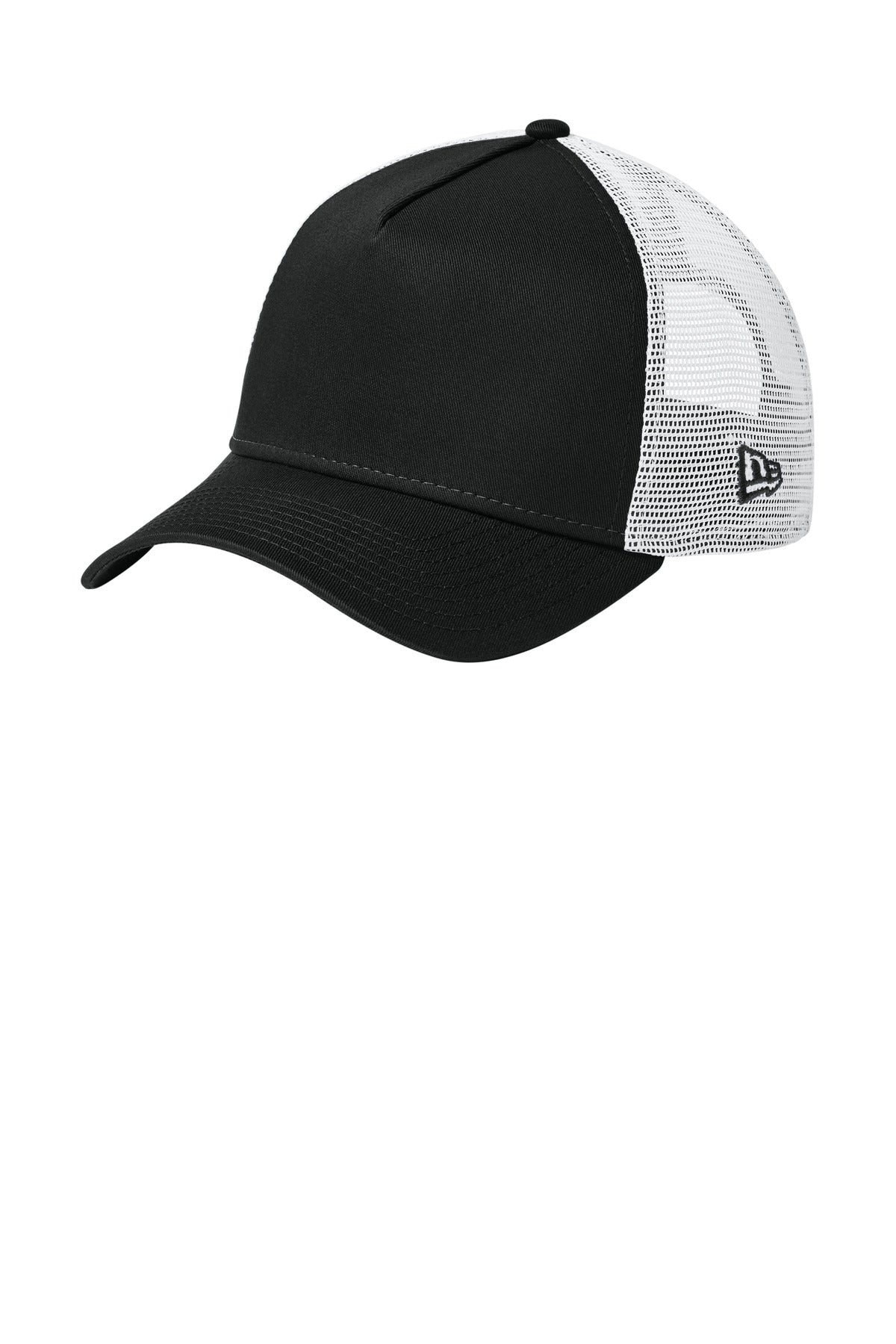 New Era Snapback Trucker Cap. NE205 in Flag Black/ White