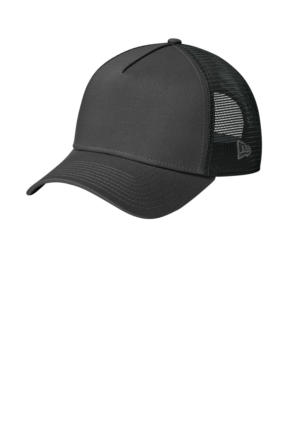 New Era Snapback Trucker Cap. NE205 in Flag Graphite/ Black