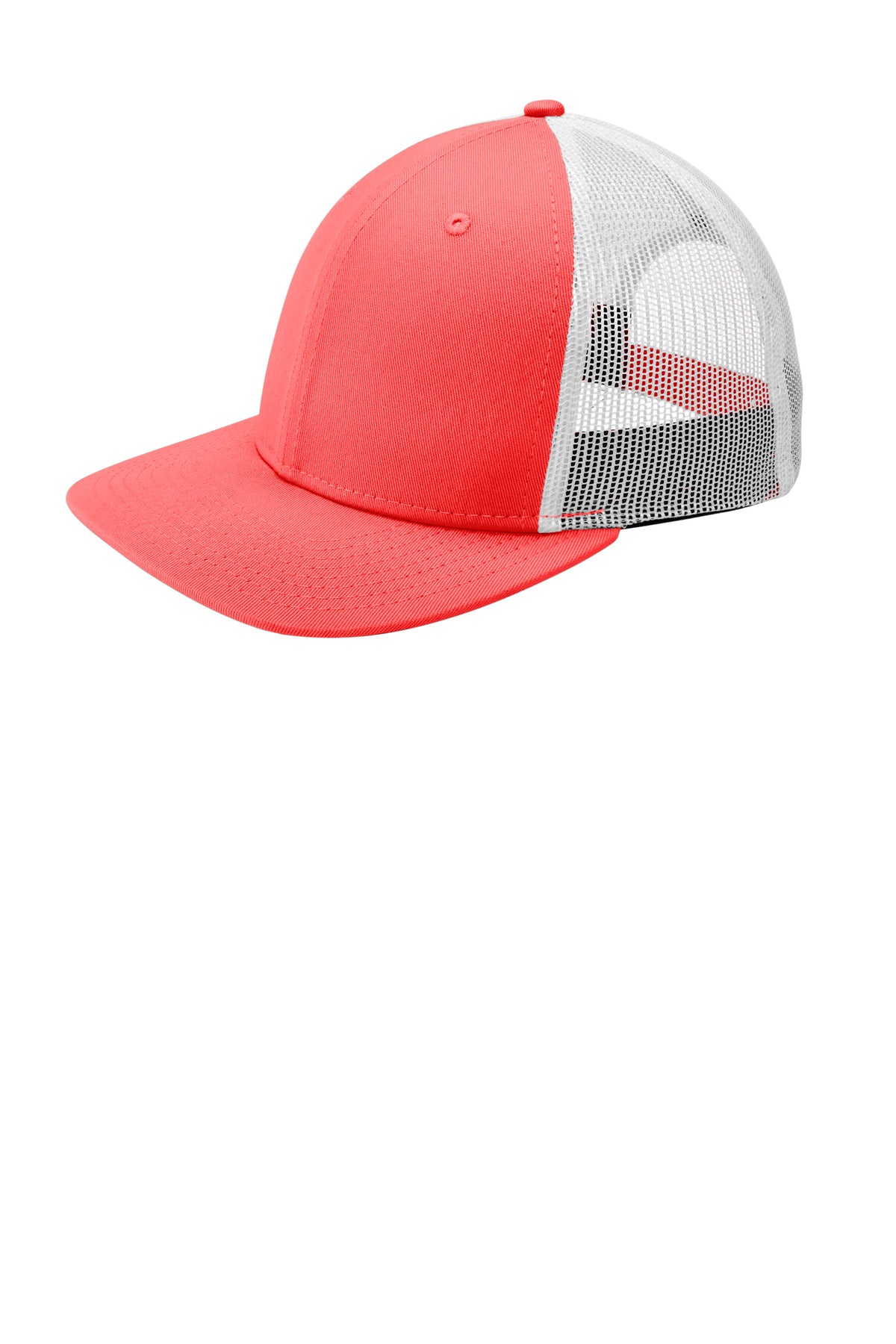 New Era   Snapback Low Profile Trucker Cap   NE207 in Coral/ White