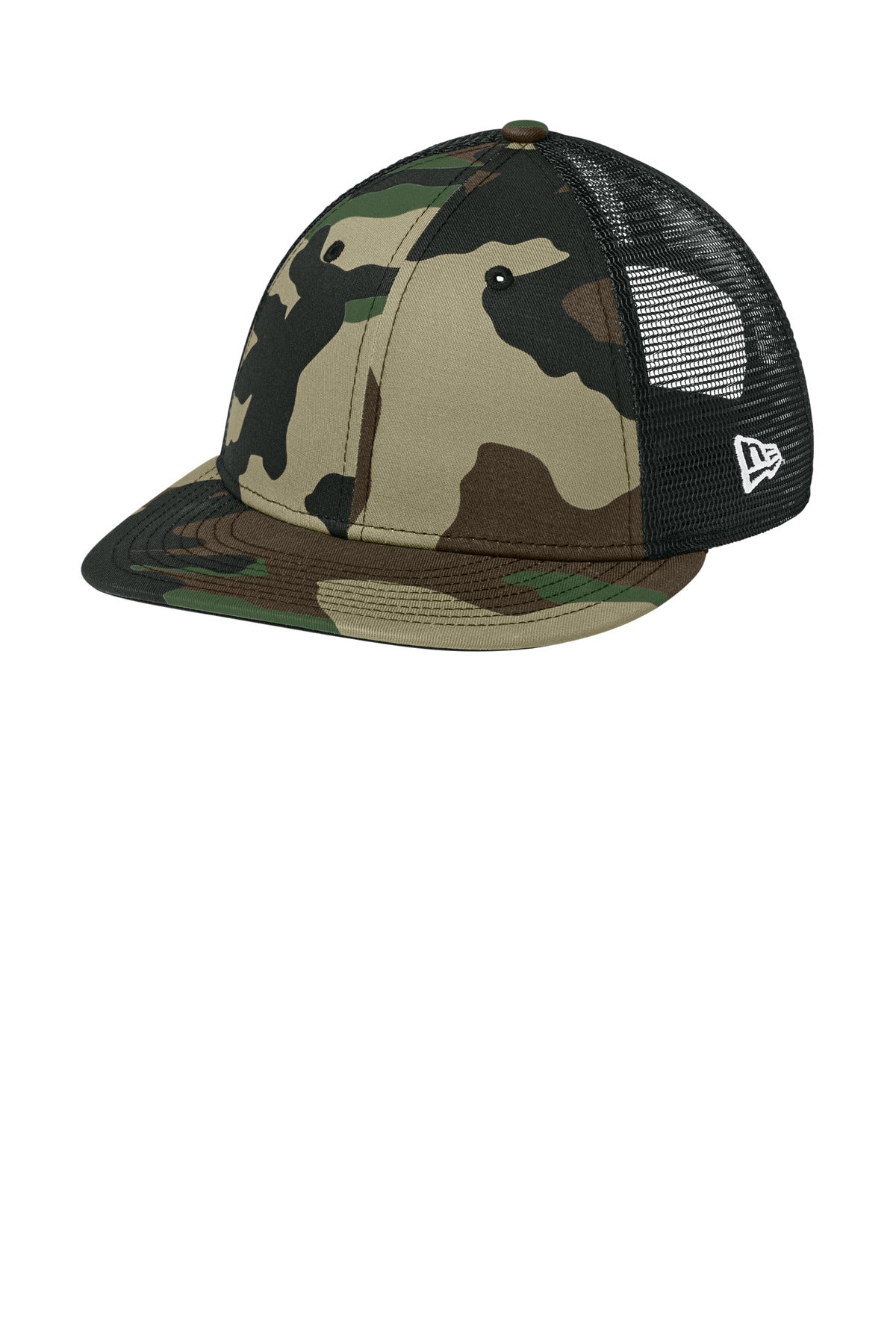 New Era   Snapback Low Profile Trucker Cap   NE207 in Flag Camo/ Black