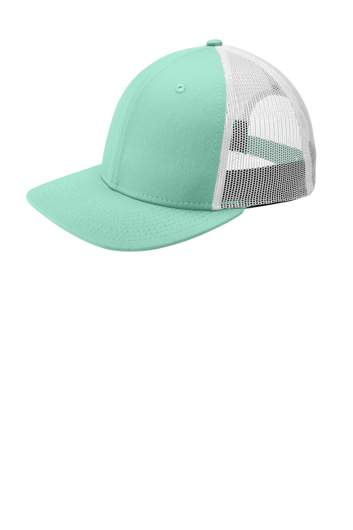 New Era   Snapback Low Profile Trucker Cap   NE207 in Mint/ White