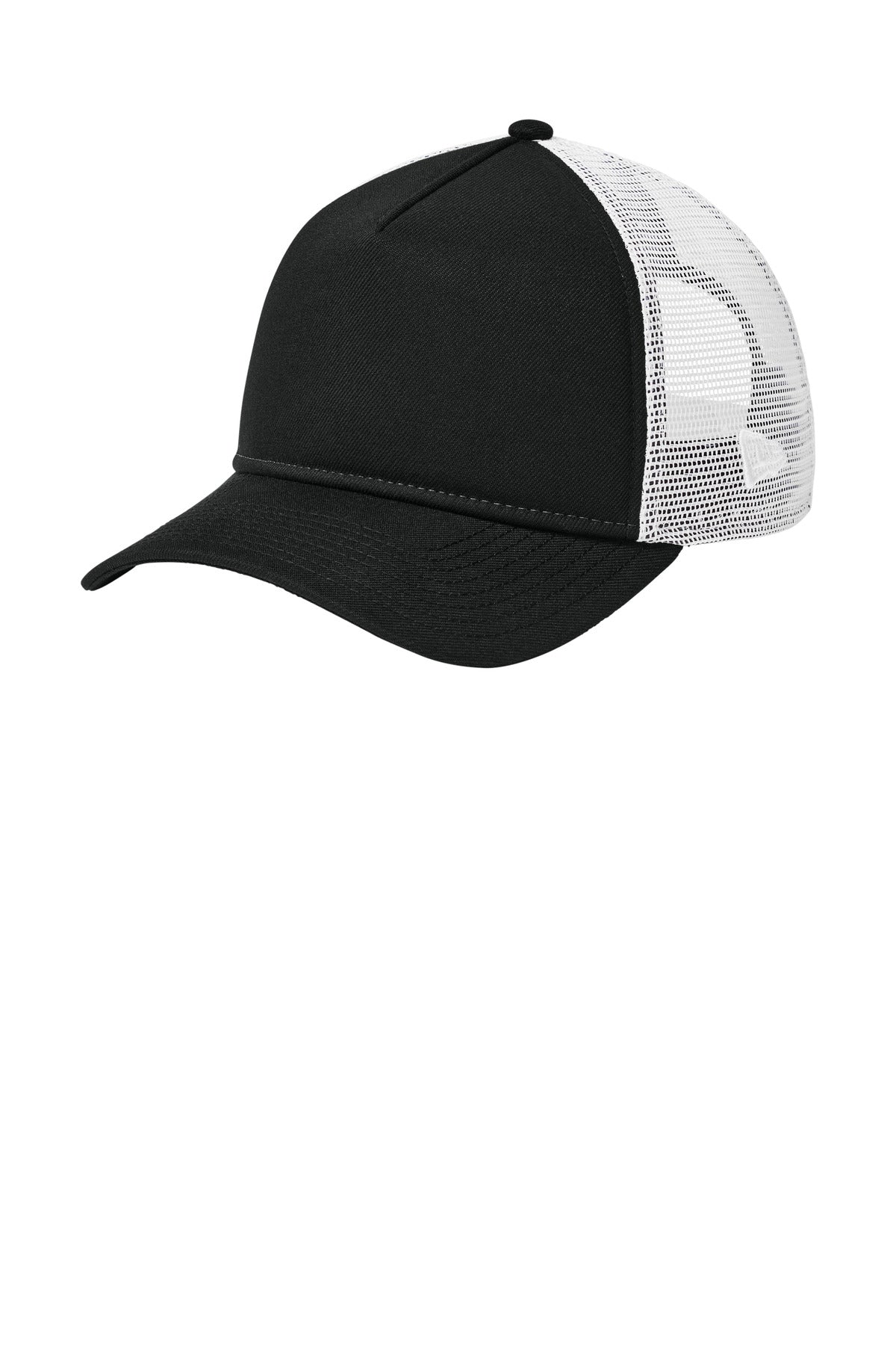 New Era A-Frame Snapback Mesh Back Cap NE212 in Flag Black/ White