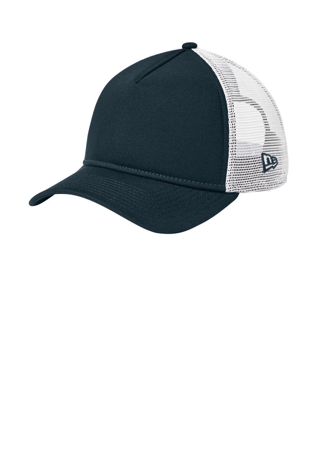 New Era A-Frame Snapback Mesh Back Cap NE212 in Flag Deep Navy/ White