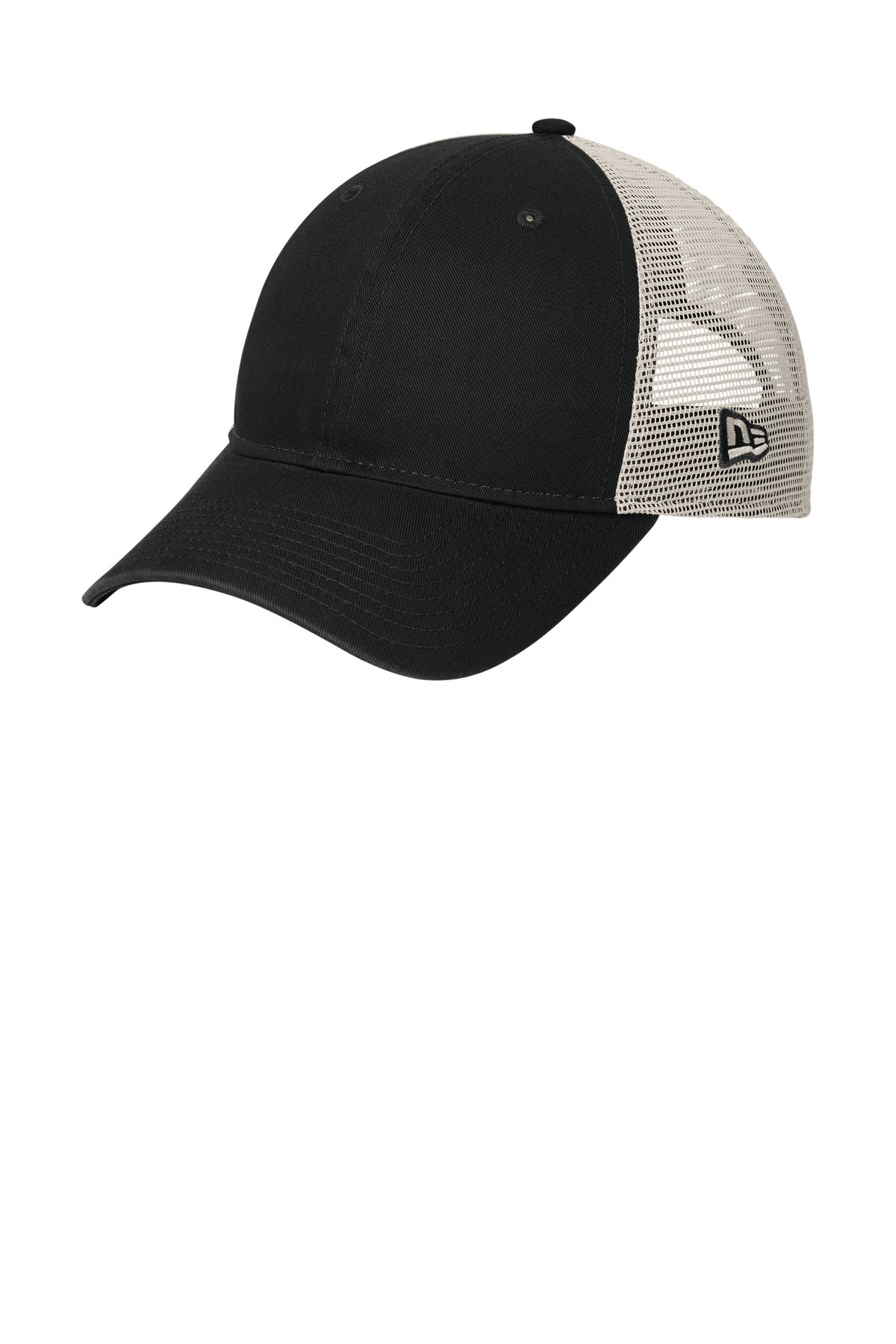 New Era 9TWENTY Unstructured Mesh Snapback Cap NE215 in Black/ Stone