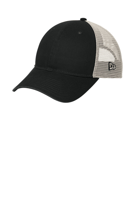 New Era 9TWENTY Unstructured Mesh Snapback Cap NE215 in Black/ Stone