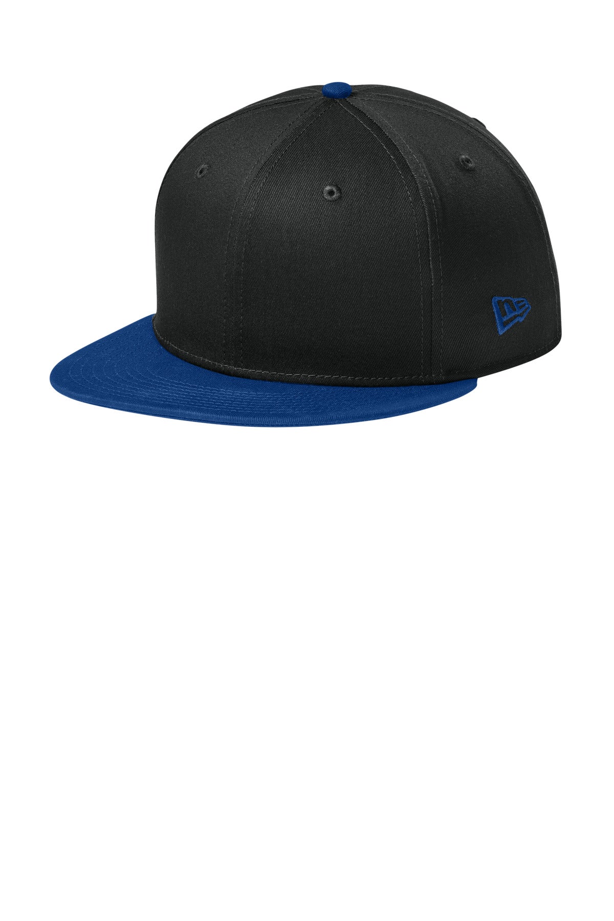 New Era - Flat Bill Snapback Cap. NE400 in Flag Black/ Royal