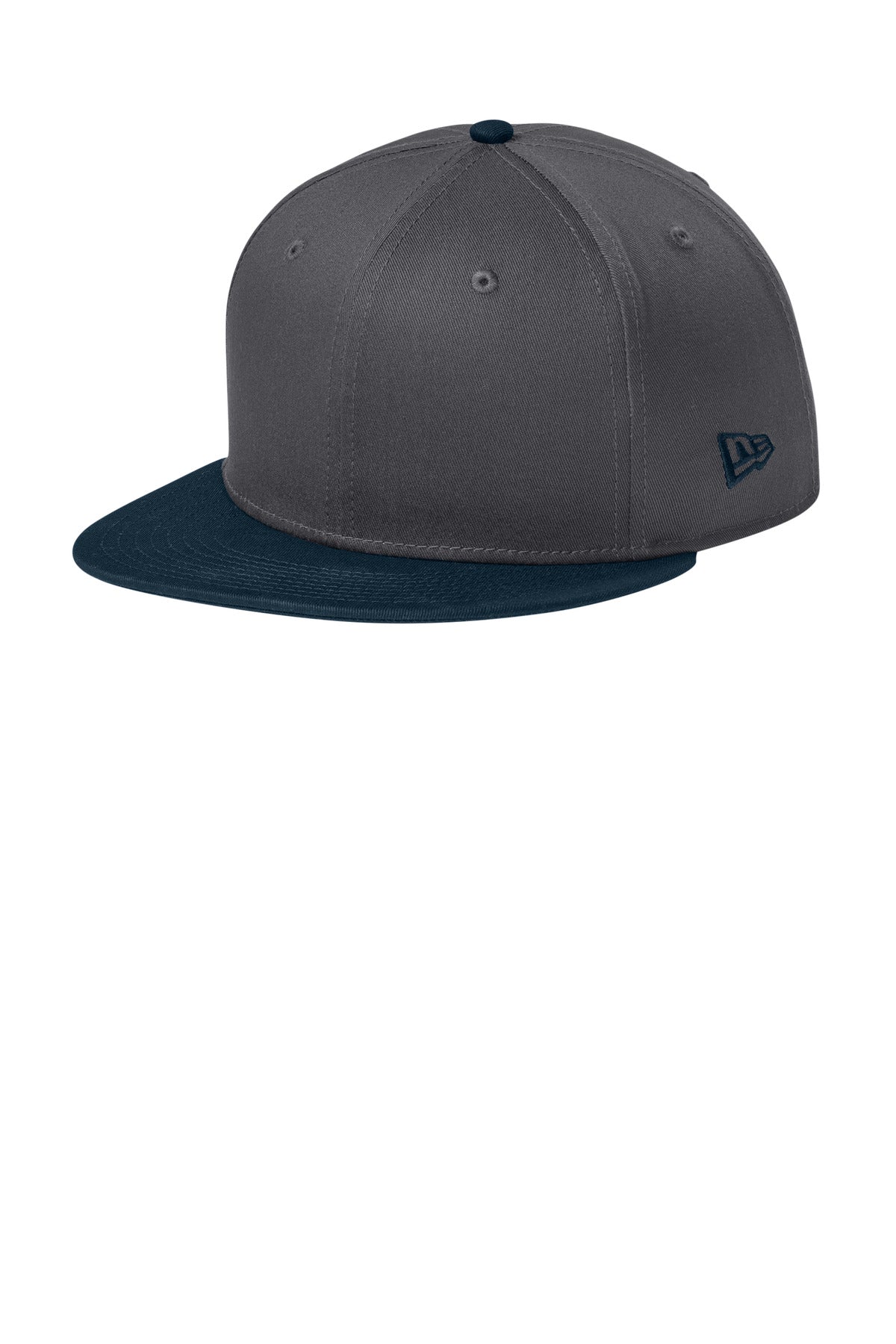New Era - Flat Bill Snapback Cap. NE400 in Flag Charcoal/ Deep Navy