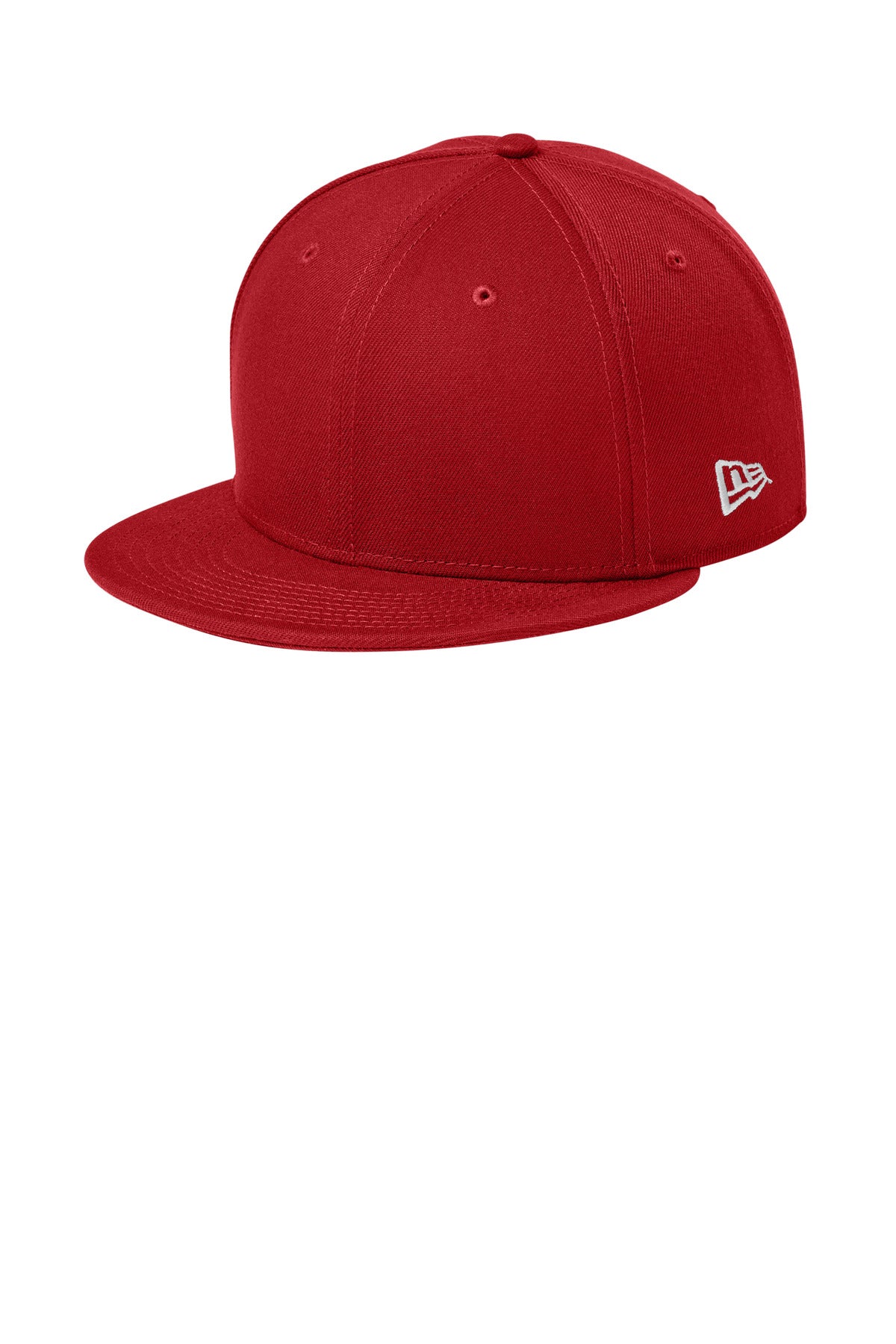 New Era Standard Fit Flat Bill Snapback Cap NE4020 in Flag Scarlet