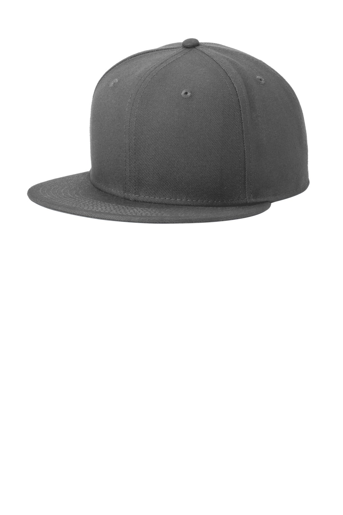 New Era Standard Fit Flat Bill Snapback Cap NE4020 in Graphite