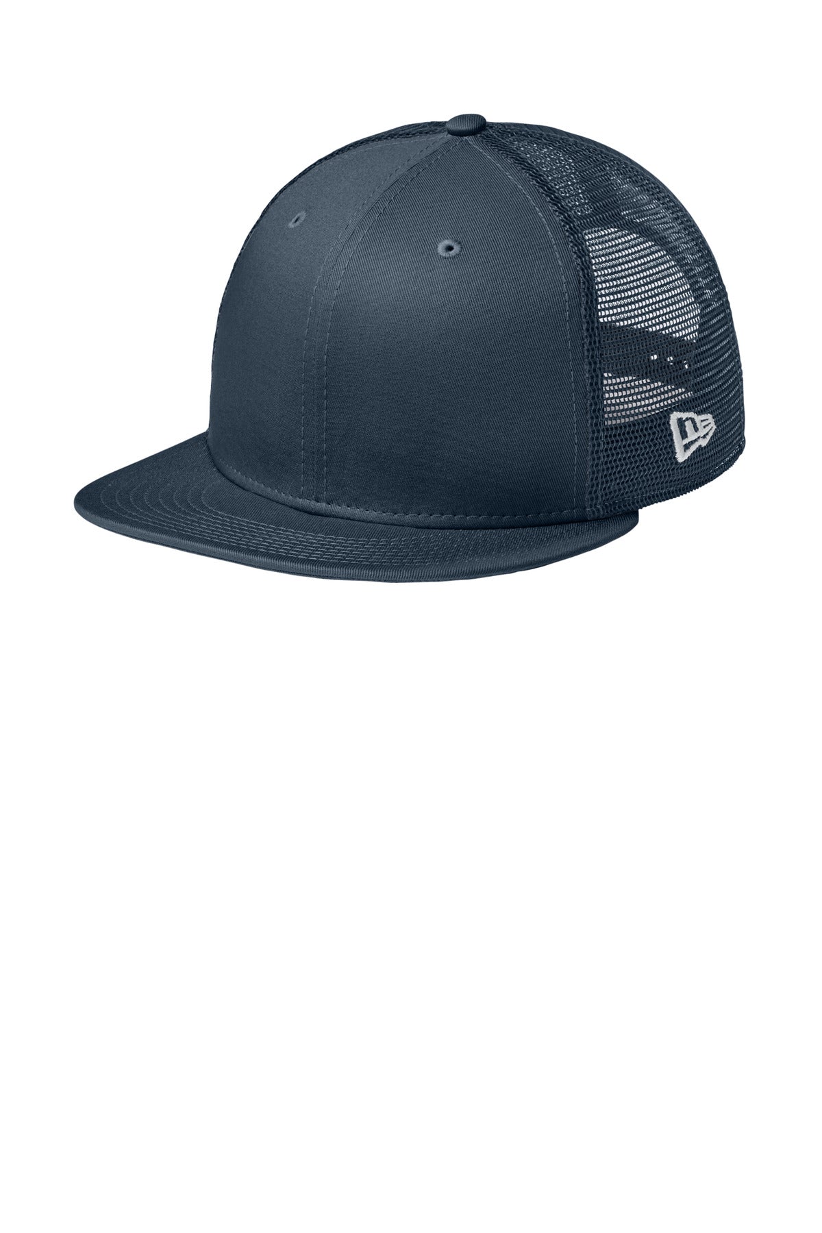 New Era Standard Fit Snapback Trucker Cap NE4030 in Flag Deep Navy/ Deep Navy