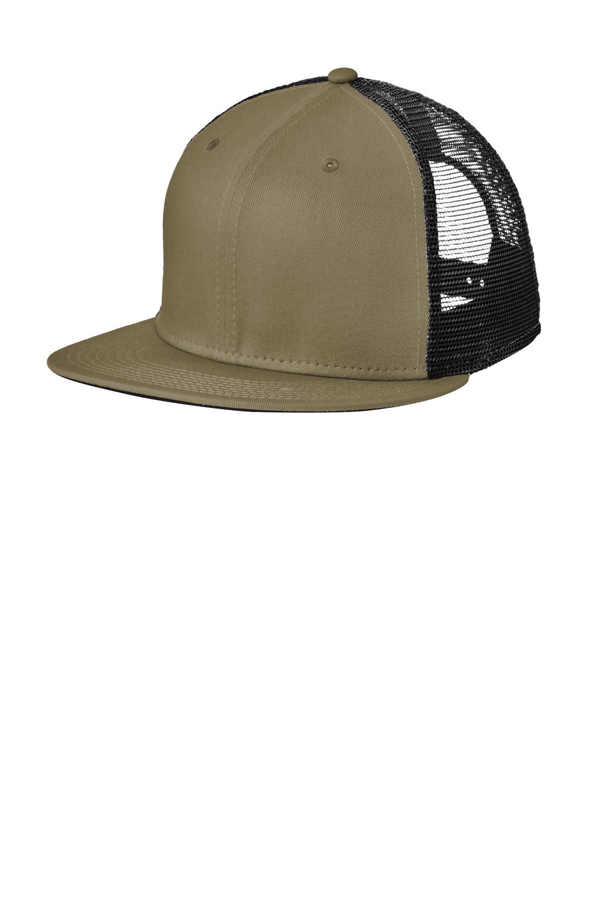 New Era Standard Fit Snapback Trucker Cap NE4030 in Olive/ Black