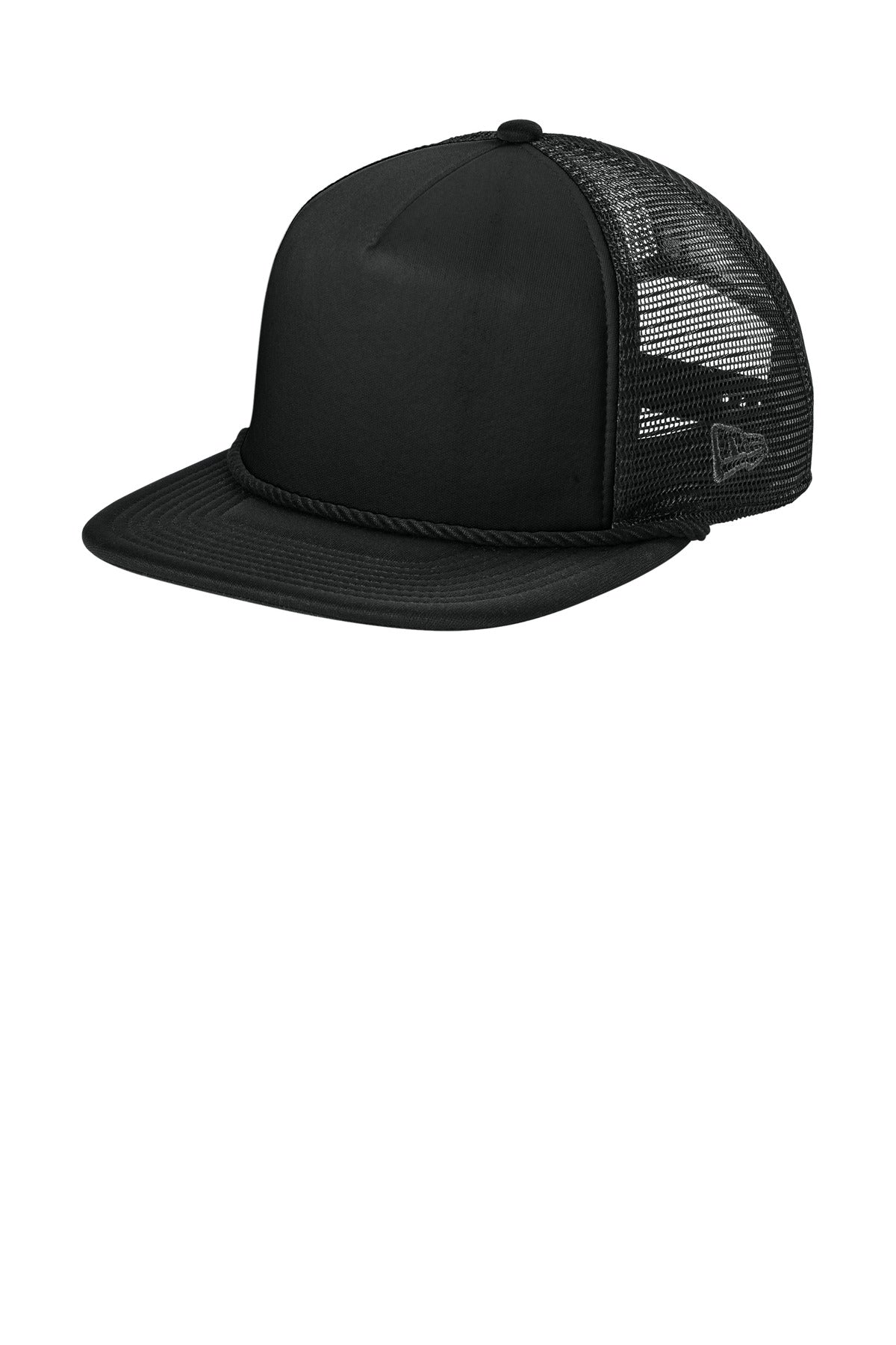 New Era Foam Rope Trucker Cap NE410 in Black