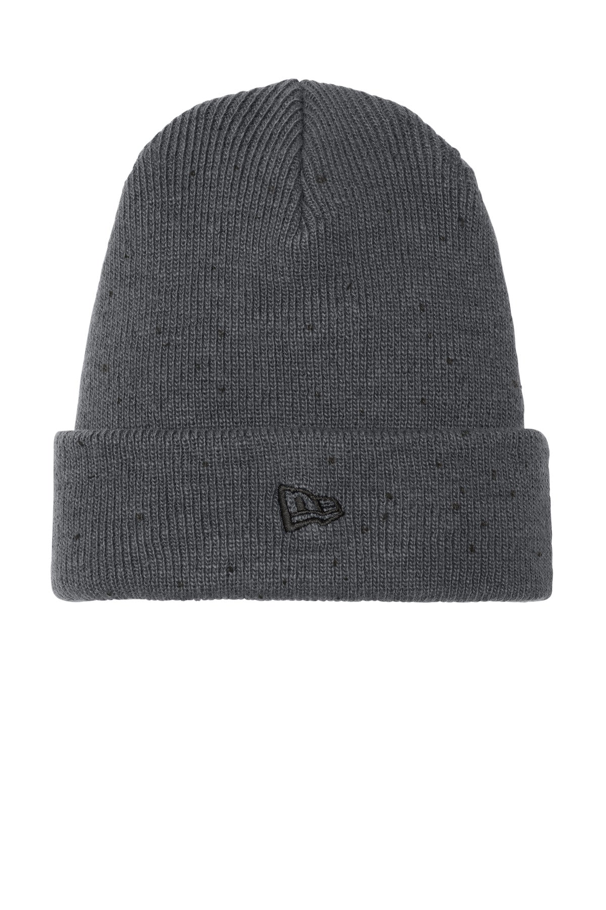 New Era  Speckled Beanie. NE905 in Graphite/ Black