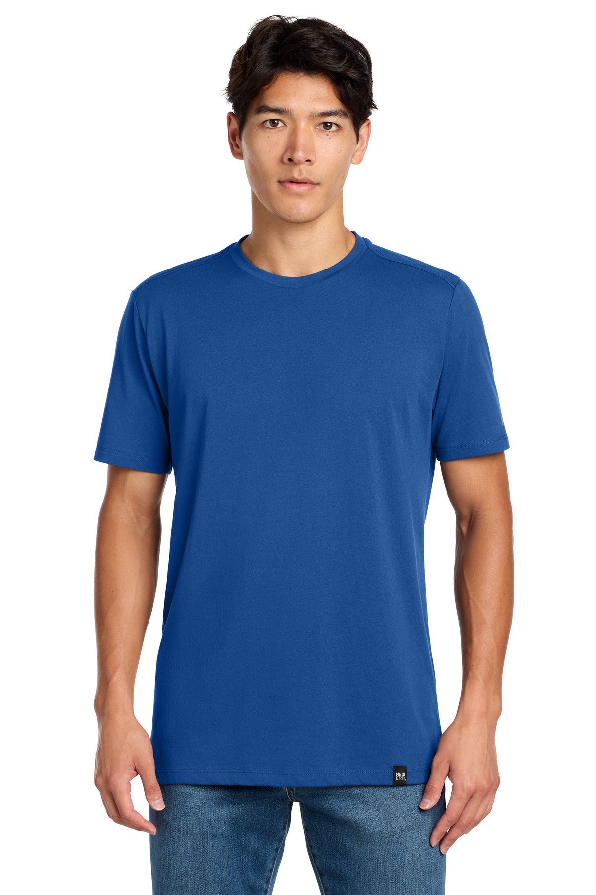 New Era  Heritage Blend Crew Tee. NEA100 in Royal