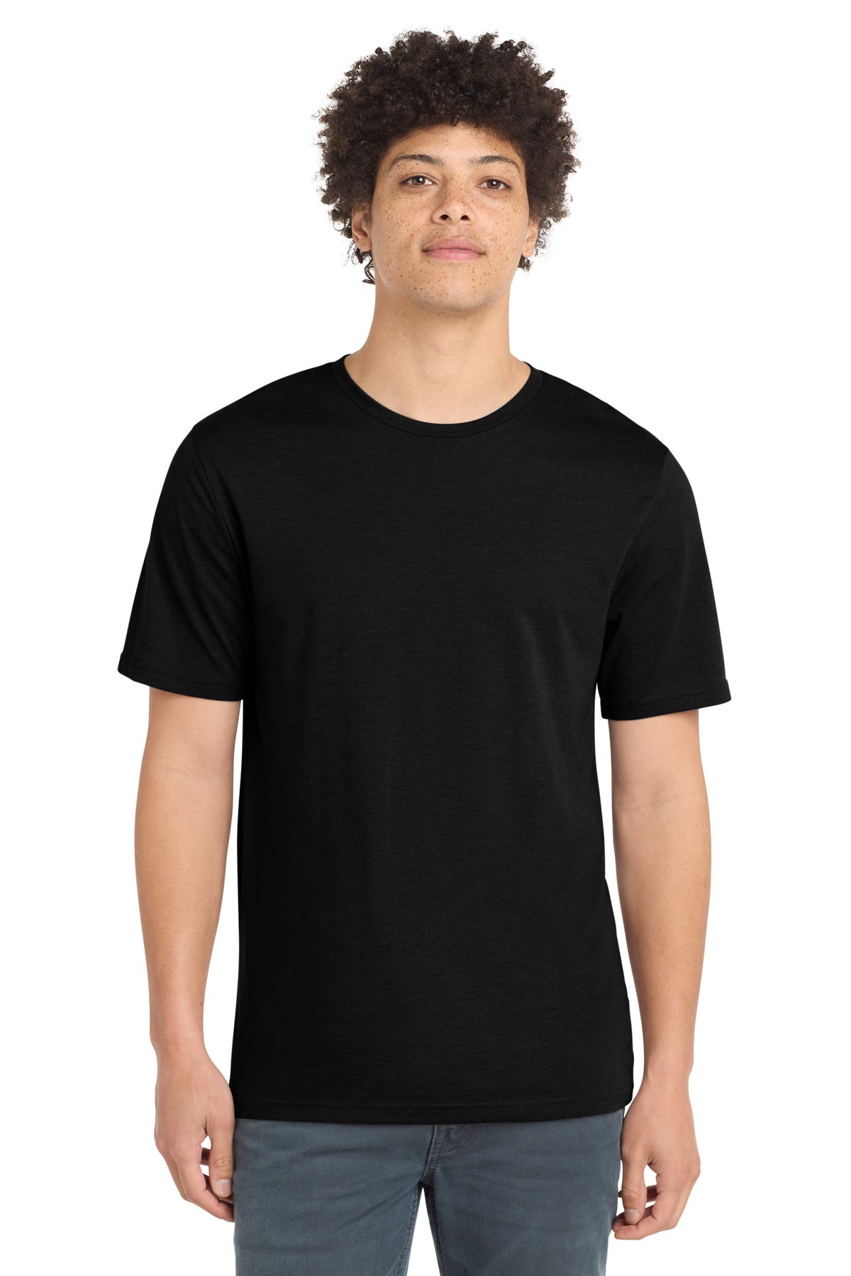 New Era  Tri-Blend Tee NEA135 in Black Solid