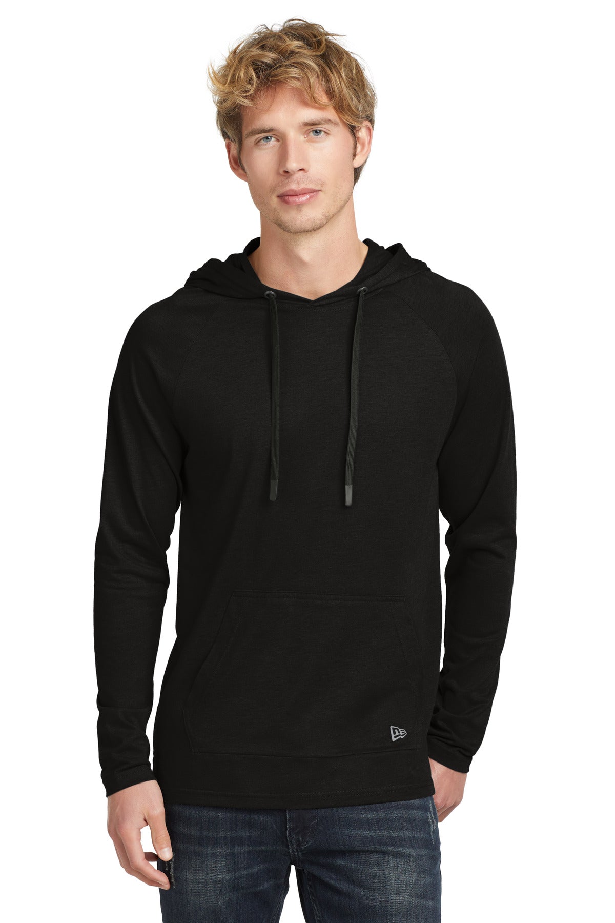 New Era  Tri-Blend Hoodie. NEA137 in Black Solid
