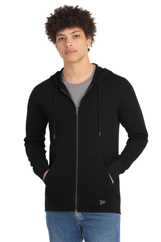 New Era Thermal Full-Zip Hoodie NEA141 in Black