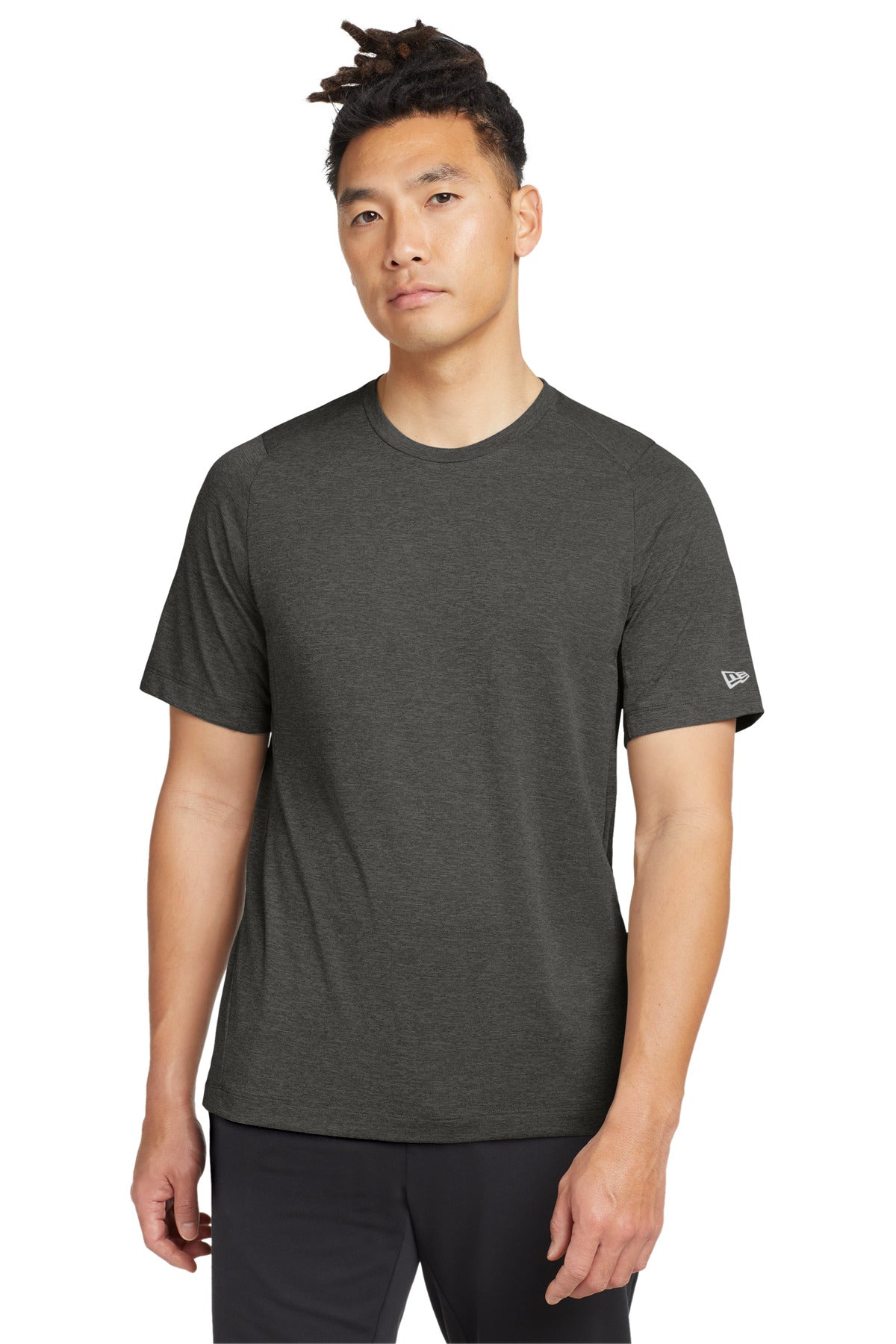 New Era  Series Performance Crew Tee. NEA200 in Graphite