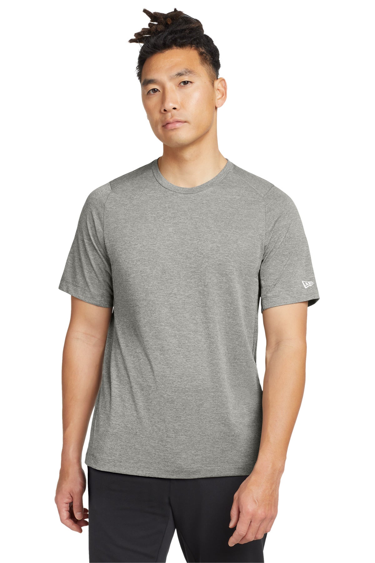 New Era  Series Performance Crew Tee. NEA200 in Rainstorm Grey