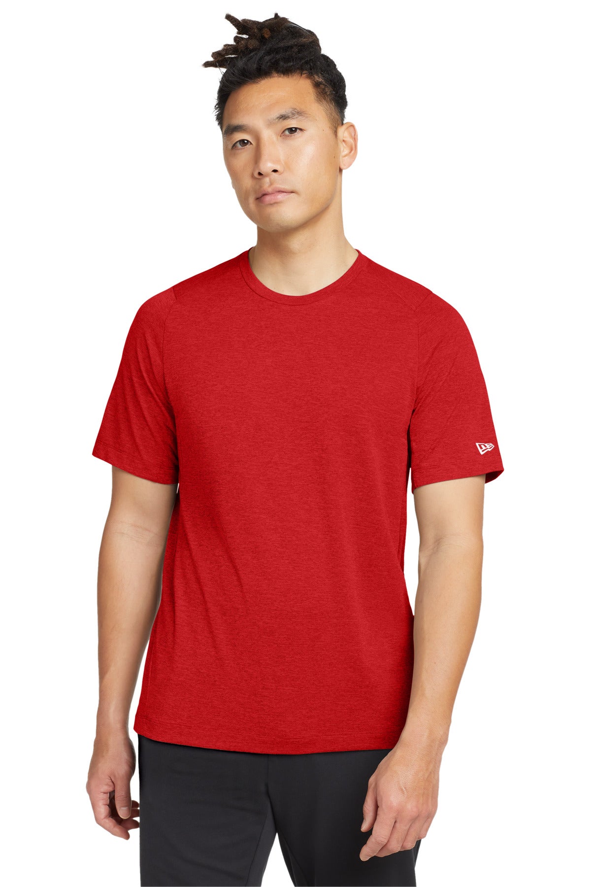New Era  Series Performance Crew Tee. NEA200 in Scarlet