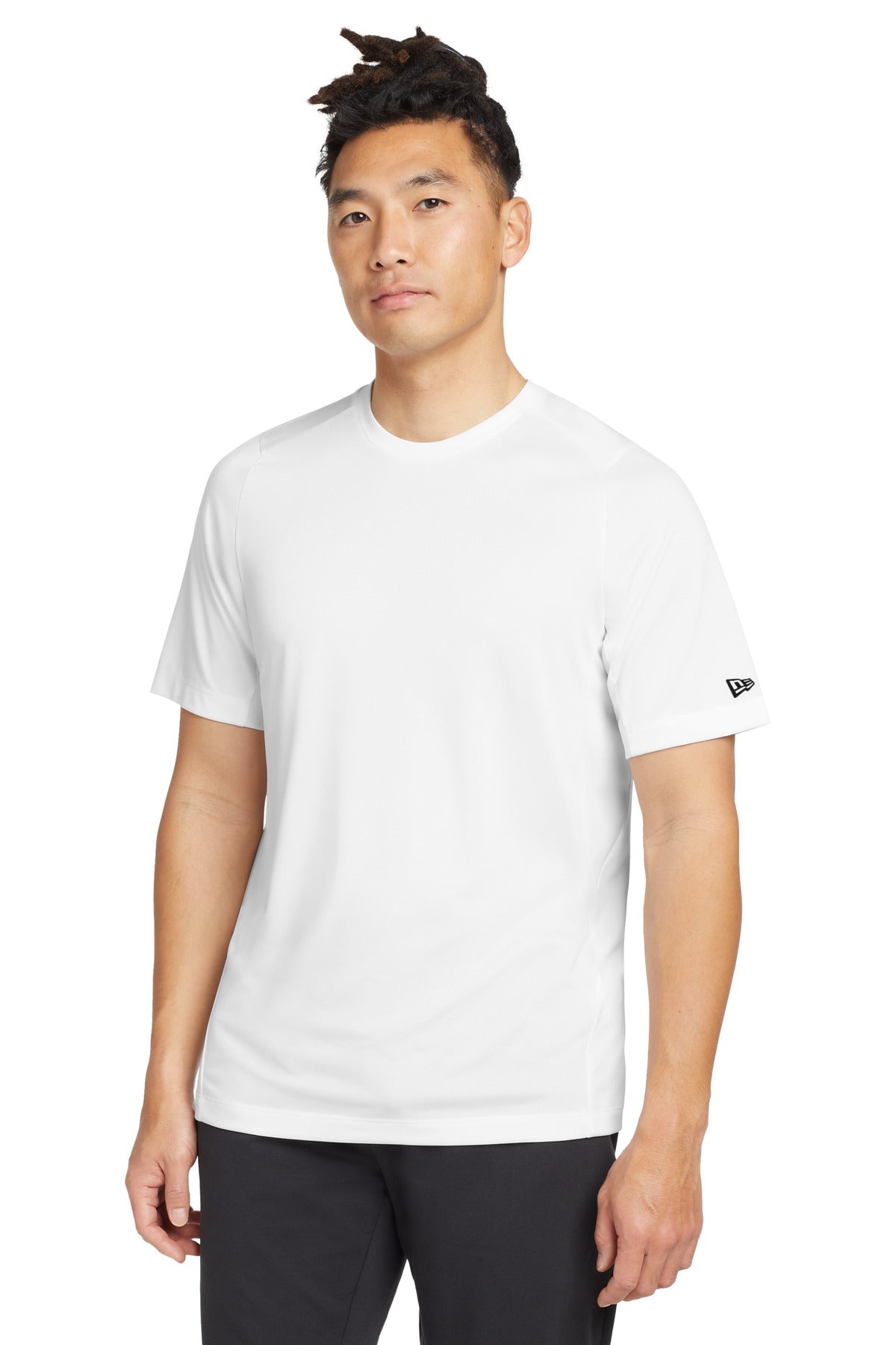 New Era  Series Performance Crew Tee. NEA200 in White Solid