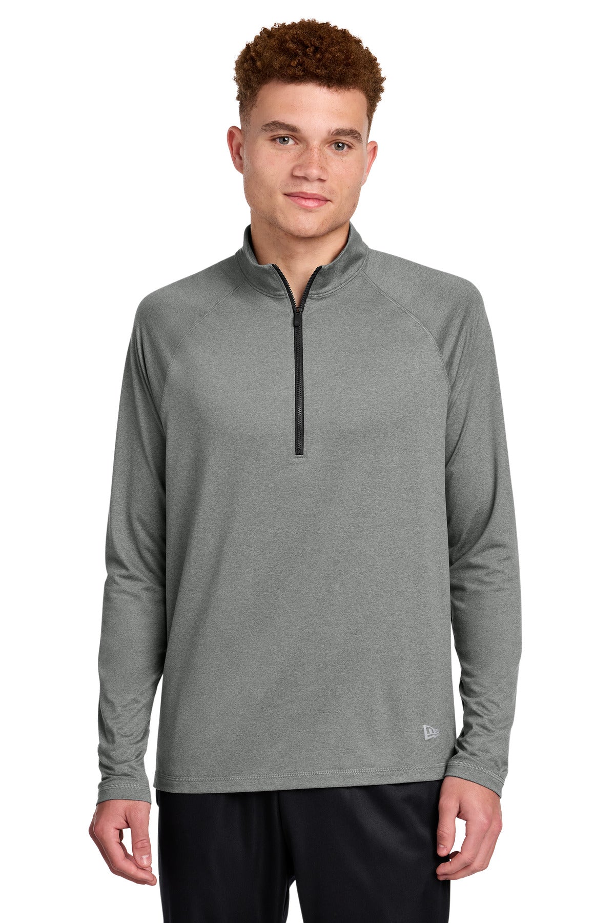 New Era Power 1/2-Zip NEA228 in Shadow Grey Heather