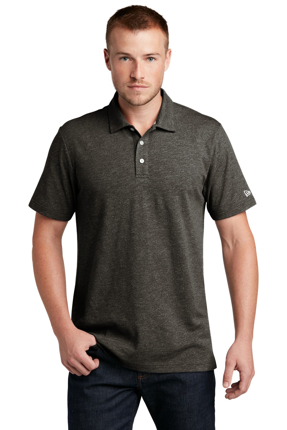 New Era  Slub Twist Polo NEA301 in Black Twist