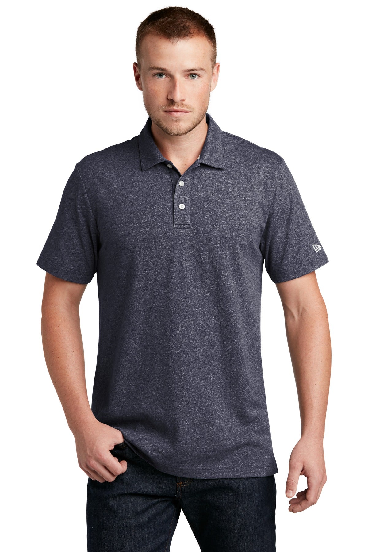 New Era  Slub Twist Polo NEA301 in True Navy Twist