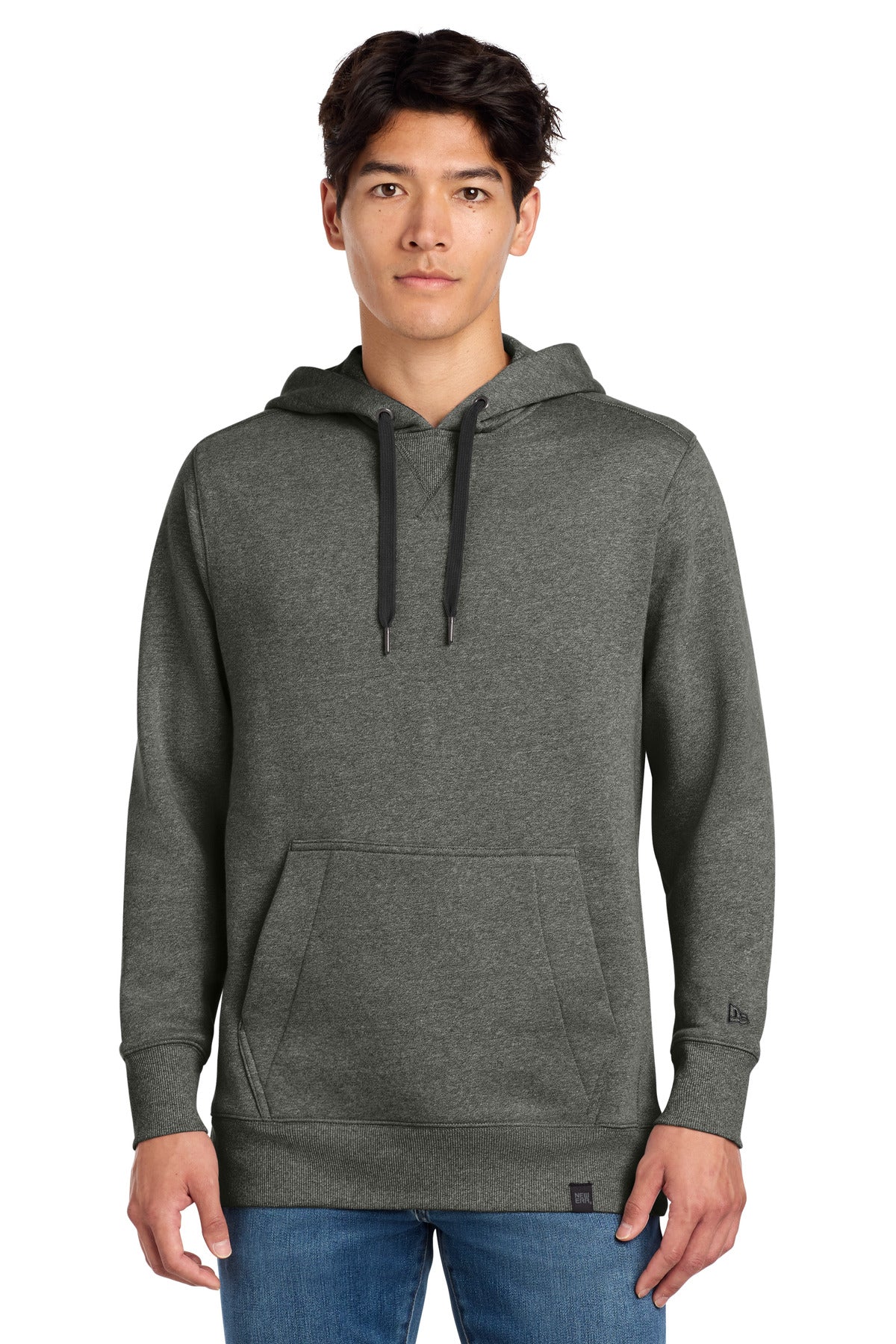 New Era  French Terry Pullover Hoodie. NEA500 in Black Twist