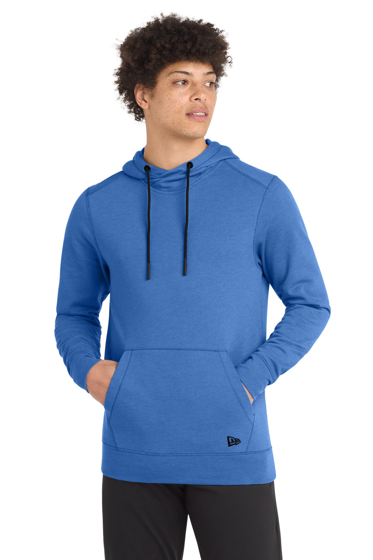 New Era  Tri-Blend Fleece Pullover Hoodie. NEA510 in Royal Heather