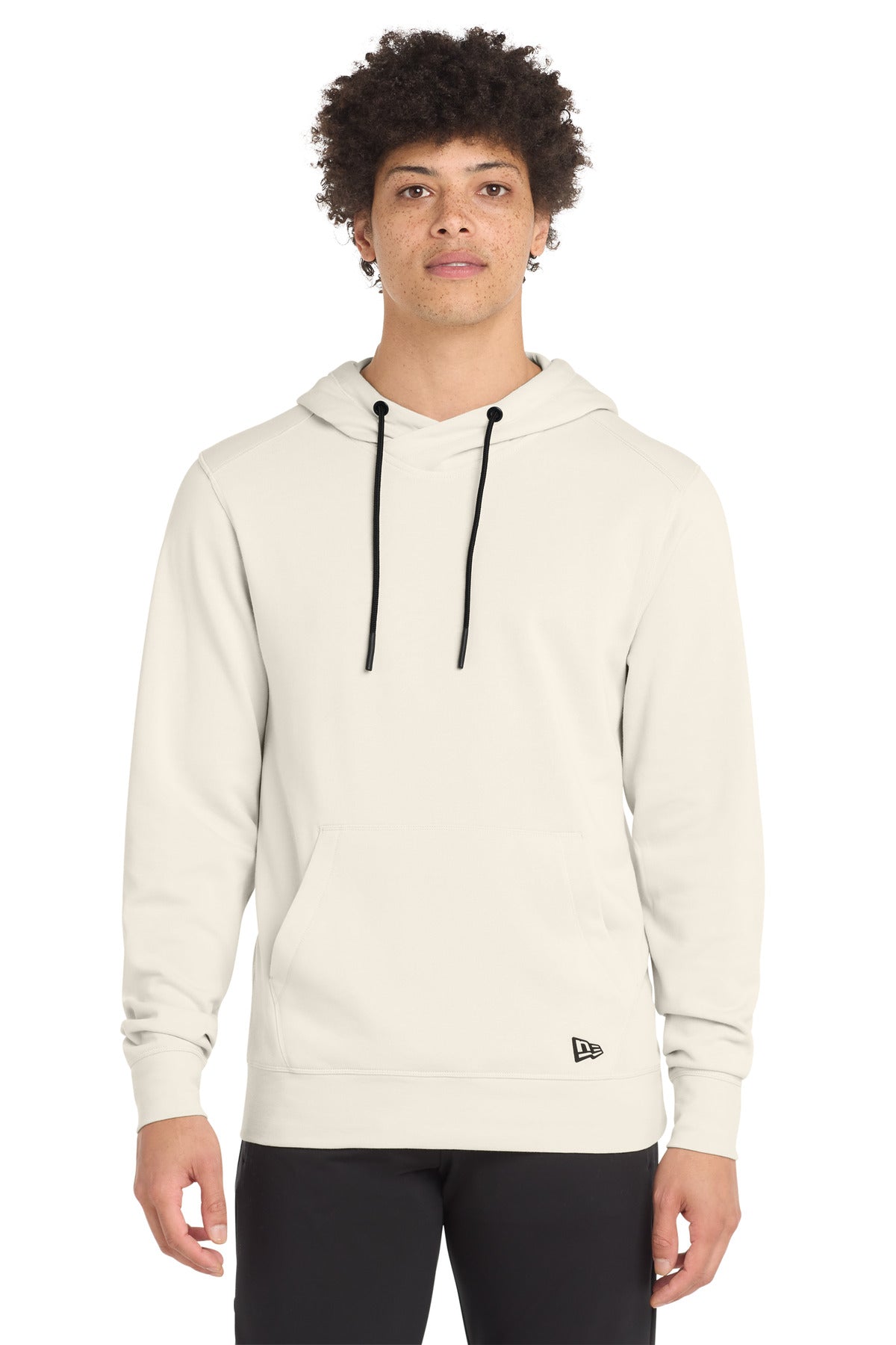 New Era  Tri-Blend Fleece Pullover Hoodie. NEA510 in Soft Beige