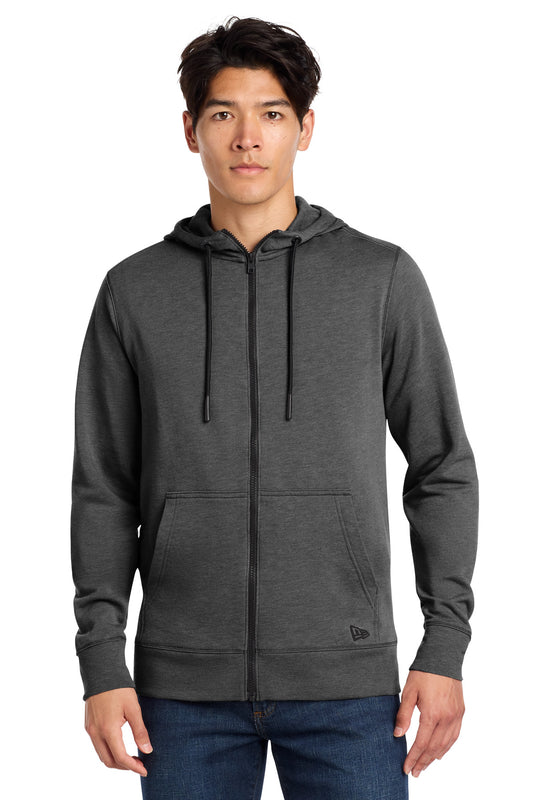 New Era  Tri-Blend Fleece Full-Zip Hoodie NEA511 in Black Heather